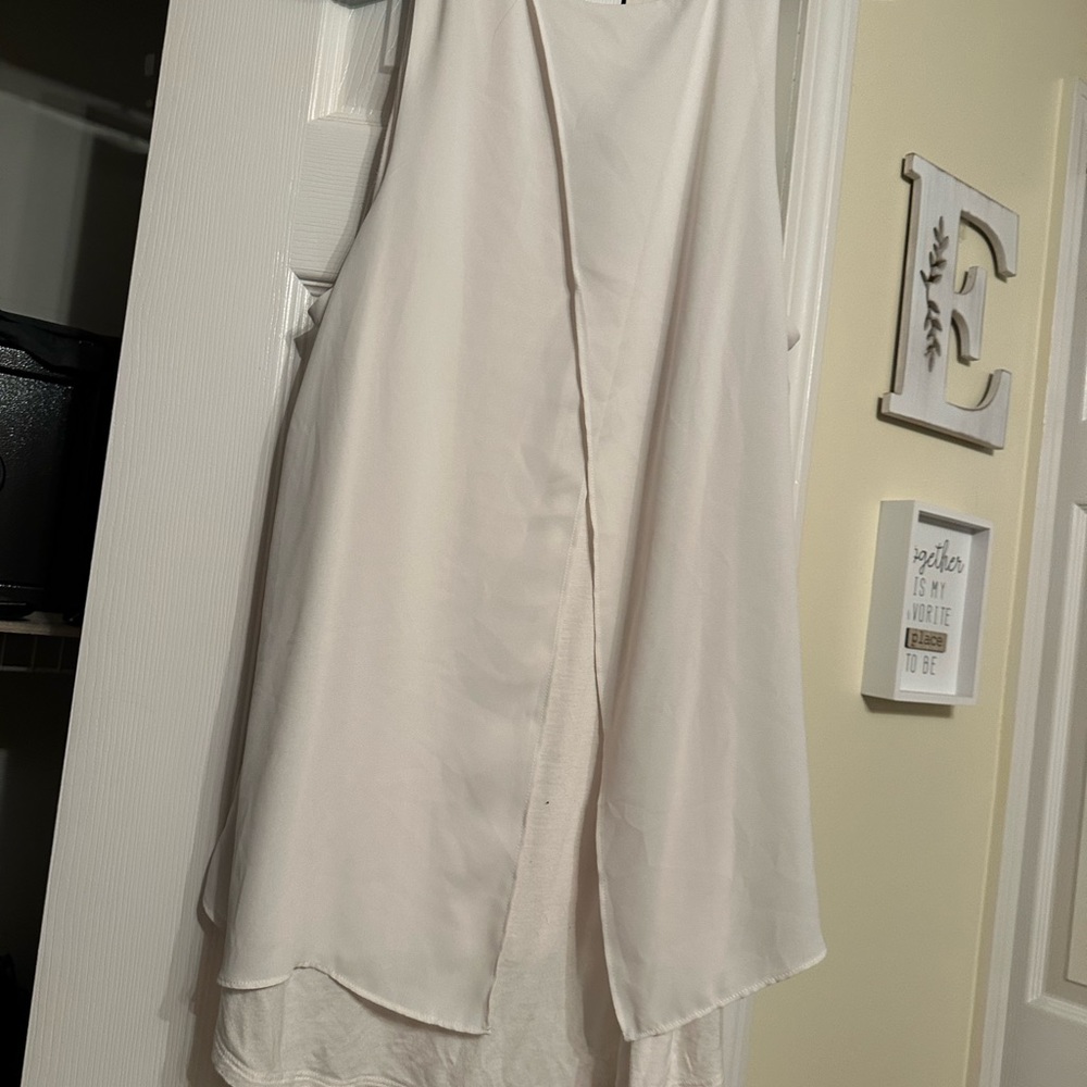 Cream colored dress tank top